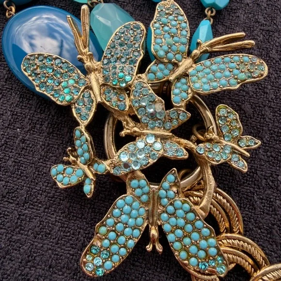 Lee Gold and Blue Multi-Layer Necklace